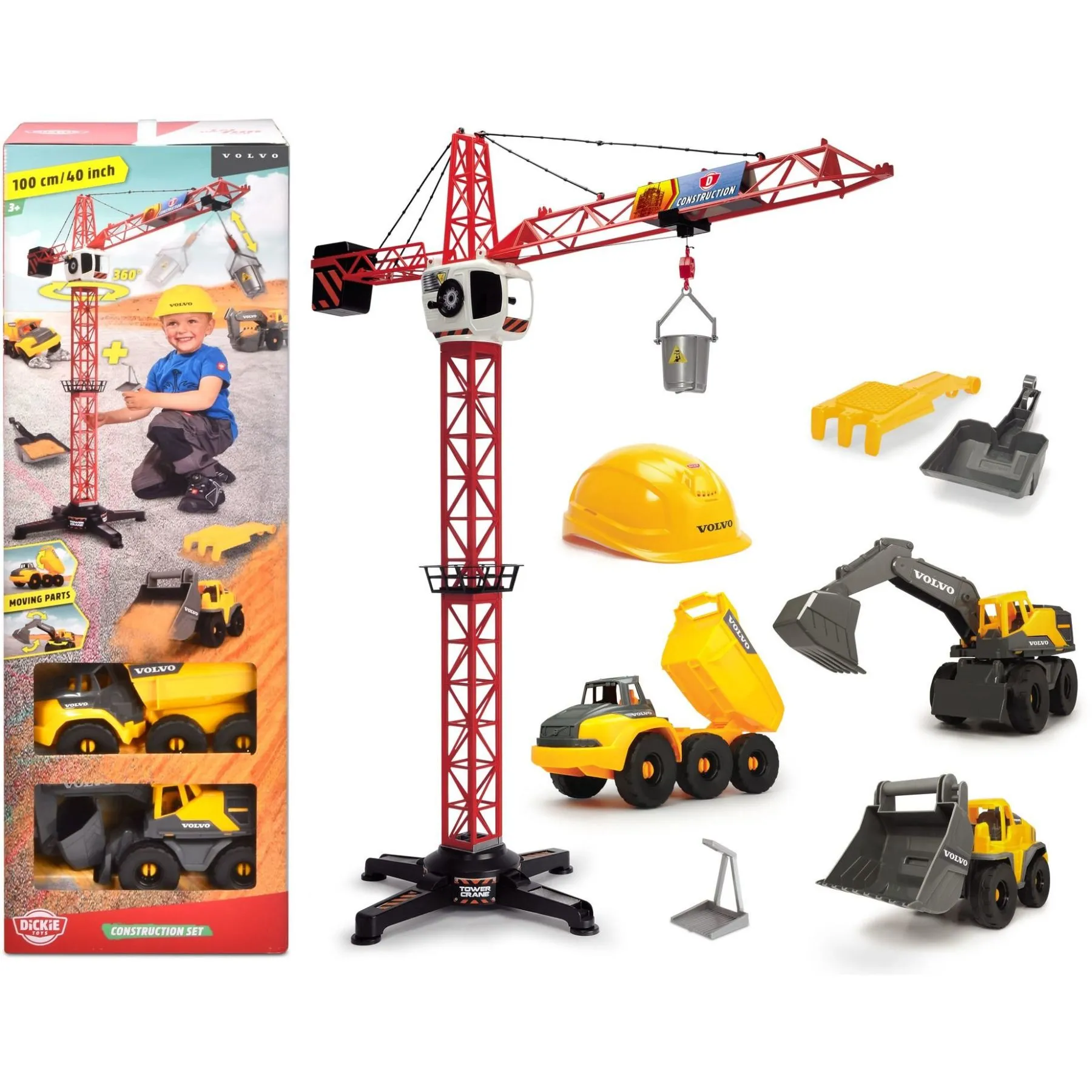 Ігровий набір &quot;Вольво. Велике будівництво&quot; з механічним краном, 3 машинки, аксес., вис. 100 см