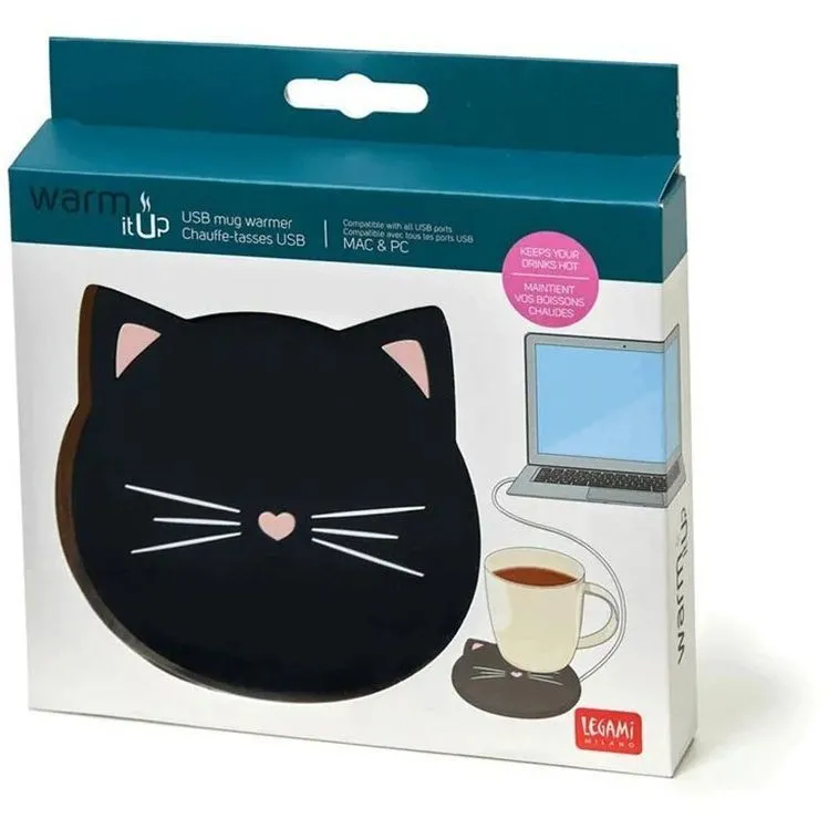 Підігрівач з кабелем Type-C Warm It Up Котик, арт WIU0014