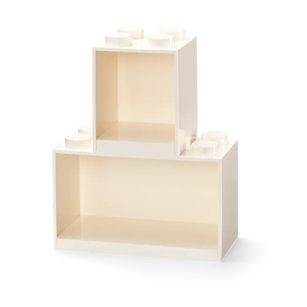 Декоративна полка для зберігання книг подвійна  Х8, Х4 - біла Lego Room