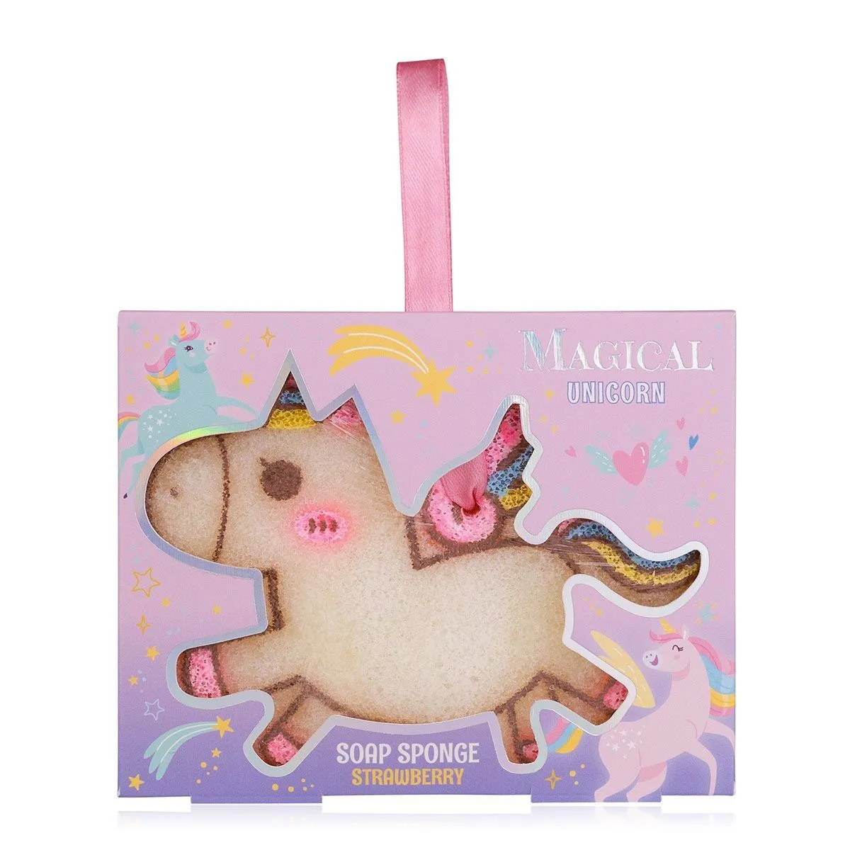 Губка (просочена милом) MAGICAL UNICORN, 100гр з вішалкою, подар. упак.