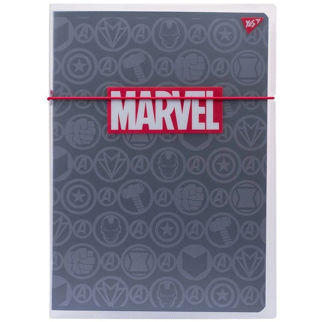 Зошит А4/48 кл. в пластиковій папці з малюнком &quot;MARVEL BLACK&quot; YES