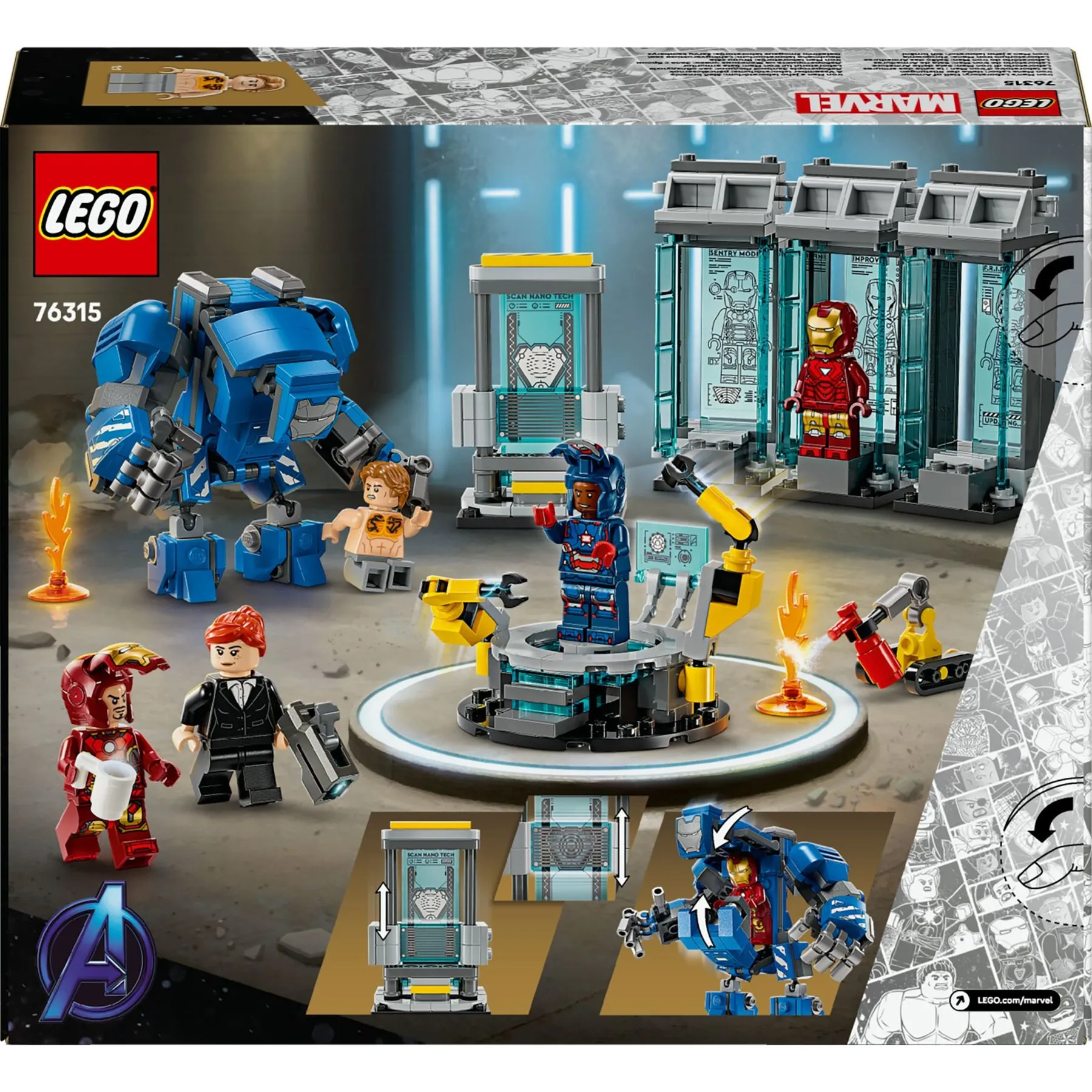 Конструктор Лабораторія Залізної Людини: зал обладунків LEGO Super Heroes