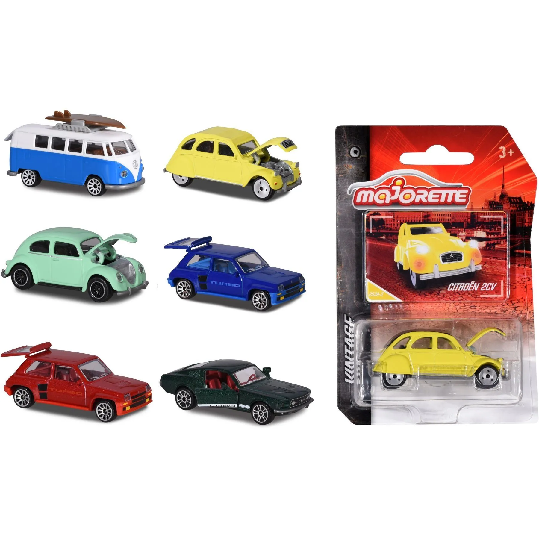 Машинка металева &quot;Вінтаж&quot; з карткою, 7,5 см, 6 видів, 3+