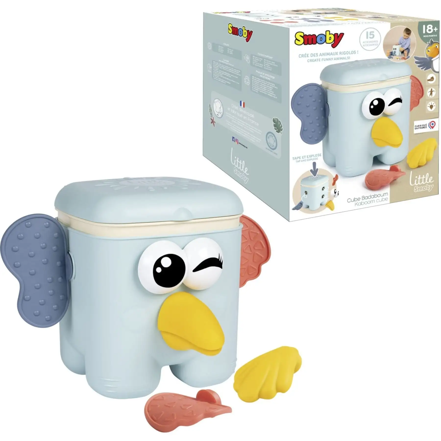 lграшка для розвитку Smoby Little "Кумедний куб", з аксесуарами, 18 мic.+