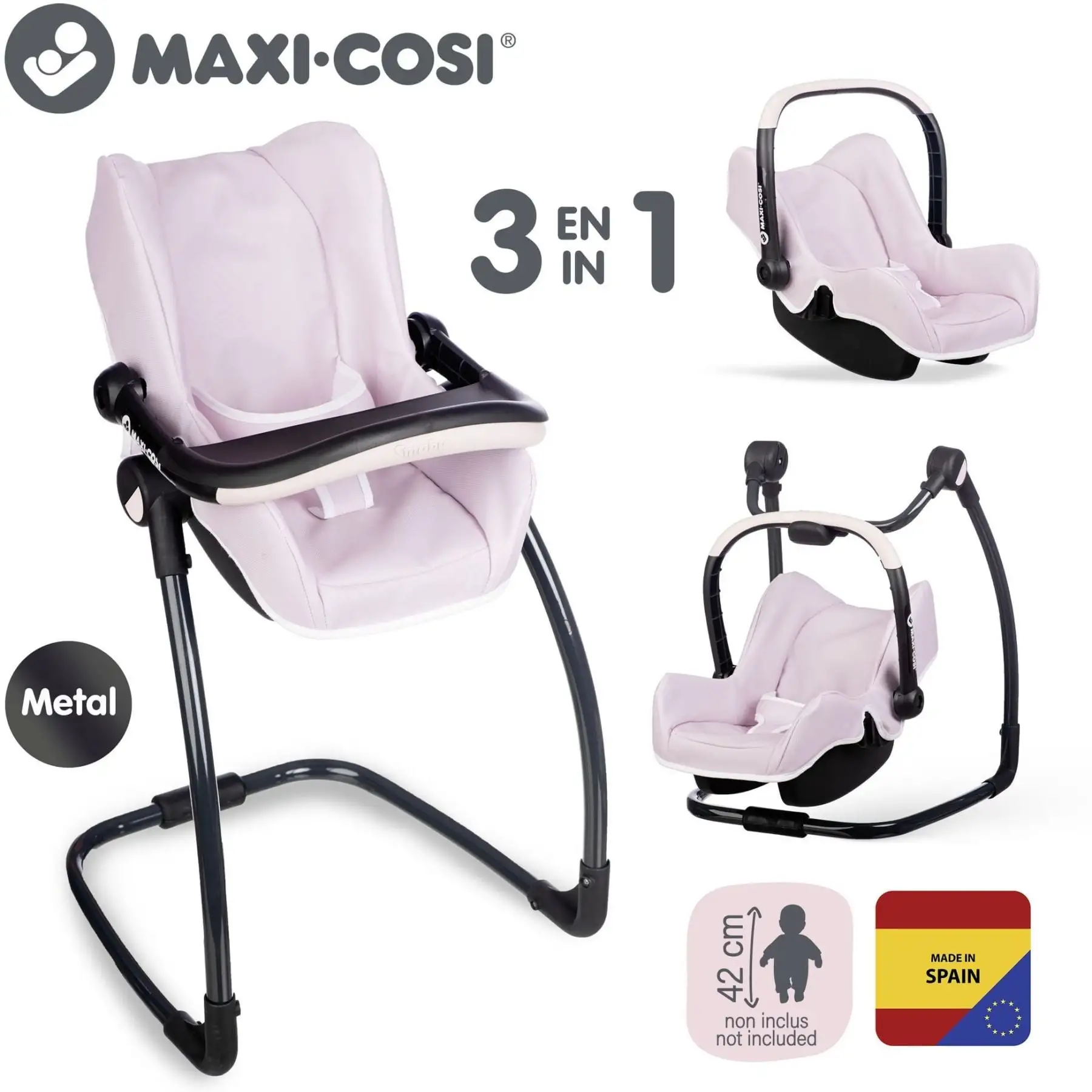 Крісло для ляльки Maxi-Cosi "3 в 1. Рожева перлина", 43x41x71 см, 3+