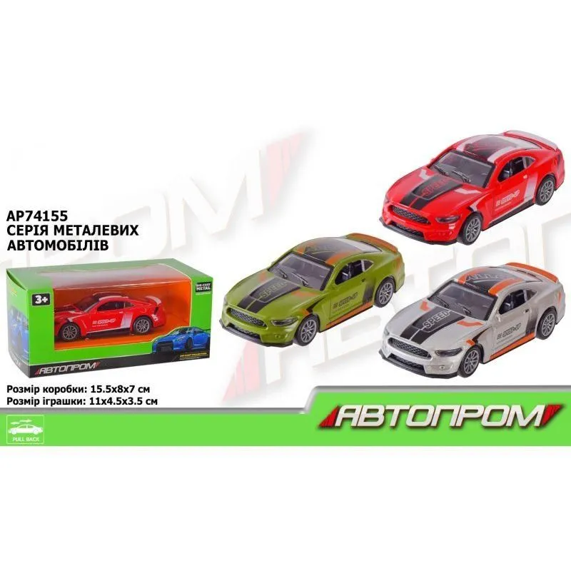Іграшка машина арт AP74155, &quot;АВТОПРОМ&quot;,1:36,3 кольори,у кор.15*8*7см