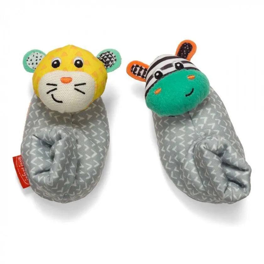 Шкарпетки брязкальця &quot;Зебра та тигр&quot; Infantino