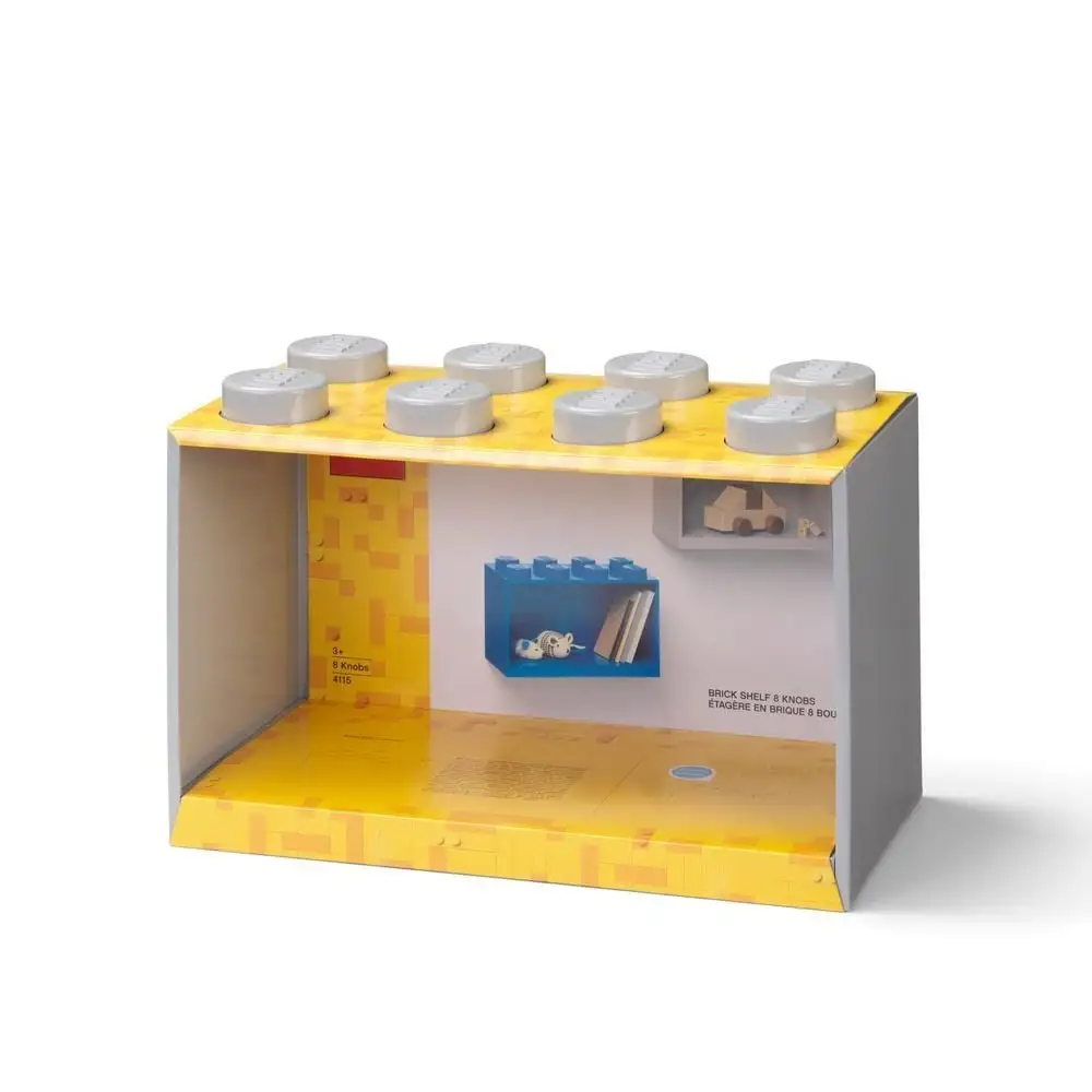 Декоративна полка для зберігання книг  Х8- сіра Lego Room