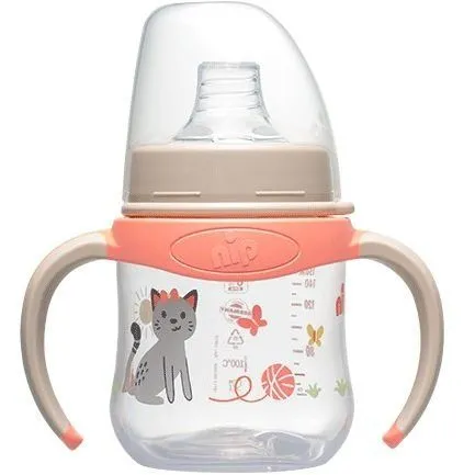 РР пляшки поїлки з широкою горловиною150 мл&quot;Д&quot;+м&#039;який носик(Система&quot;Actiflex&quot;),(силікон)/NIP