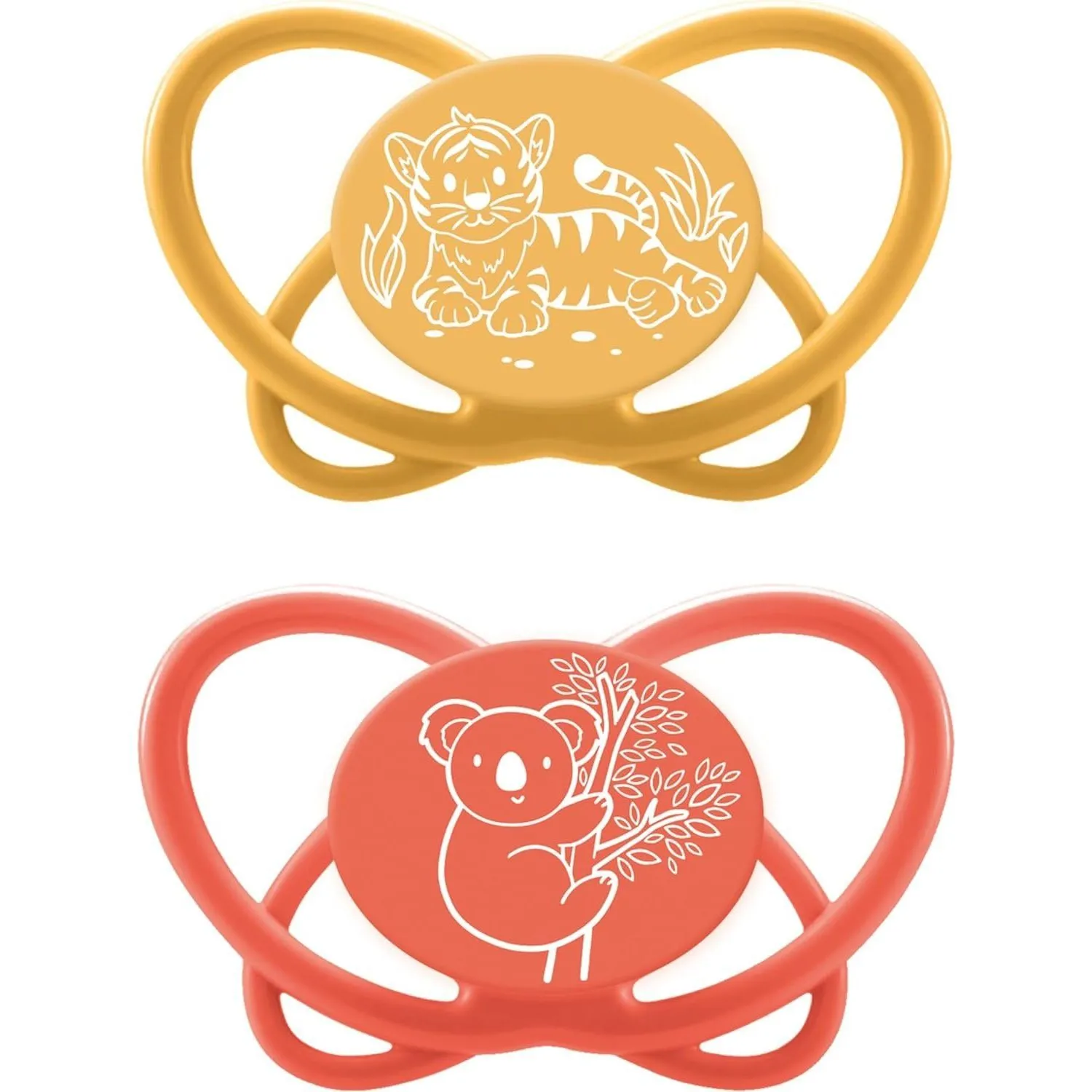 Пустушка кругла &quot;Мій метелик &quot;  &quot;Зелена Серія&quot; (Оранжевий) (силікон) (від 5 до 18 місяців)(2 шт)