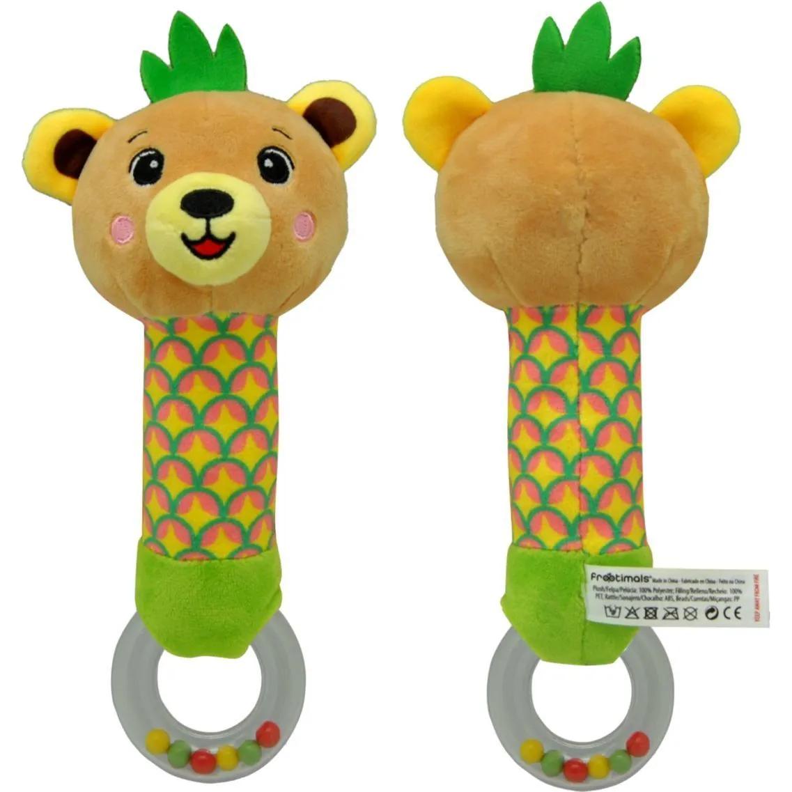 DISCOVERY &amp; PLAY - BUBBA TROPIBEAR БРЯЗКАЛЬЦЕ З М&#039;ЯКОЮ ІГРАШКОЮ FROOTIMALS