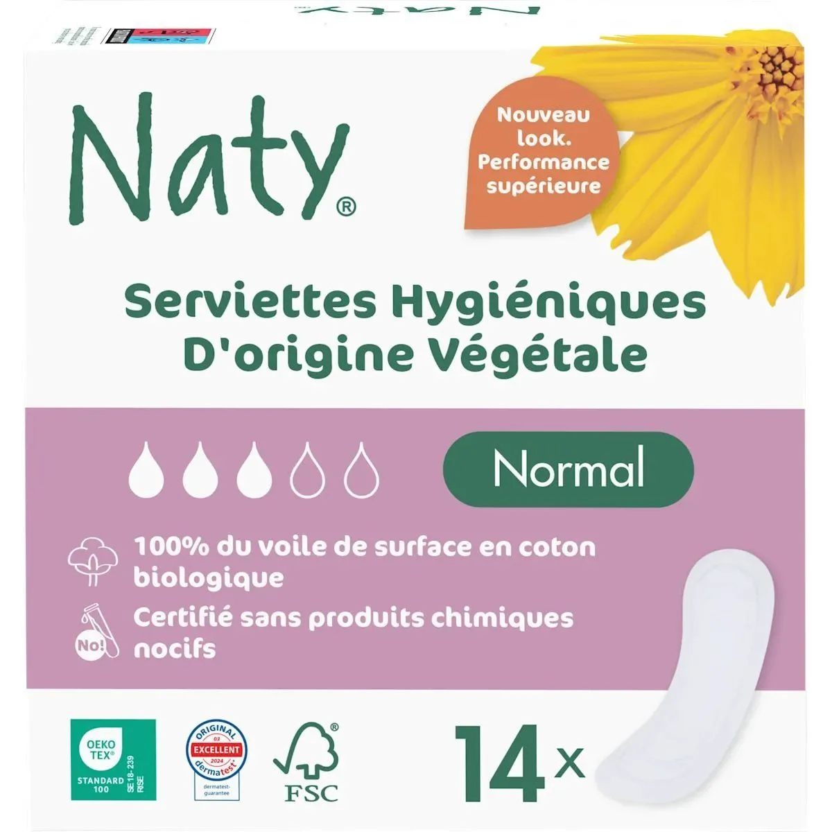 Прокладки жіночі тонкі ТМ "ECO BY NATY" Normal, 14шт. в упаковці