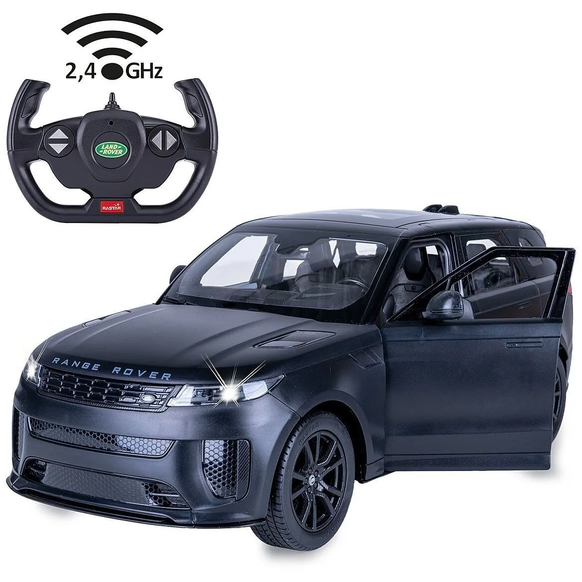 Авто-ль на р/к, д-рі/відч. Range Rover Sport SV 1:14, чорний, 2.4МГц