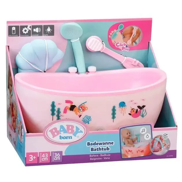 Автоматична ванночка для ляльки BABY BORN серії "Click and Play"  КАЗКОВЕ КУПАННЯ (світло, звук)