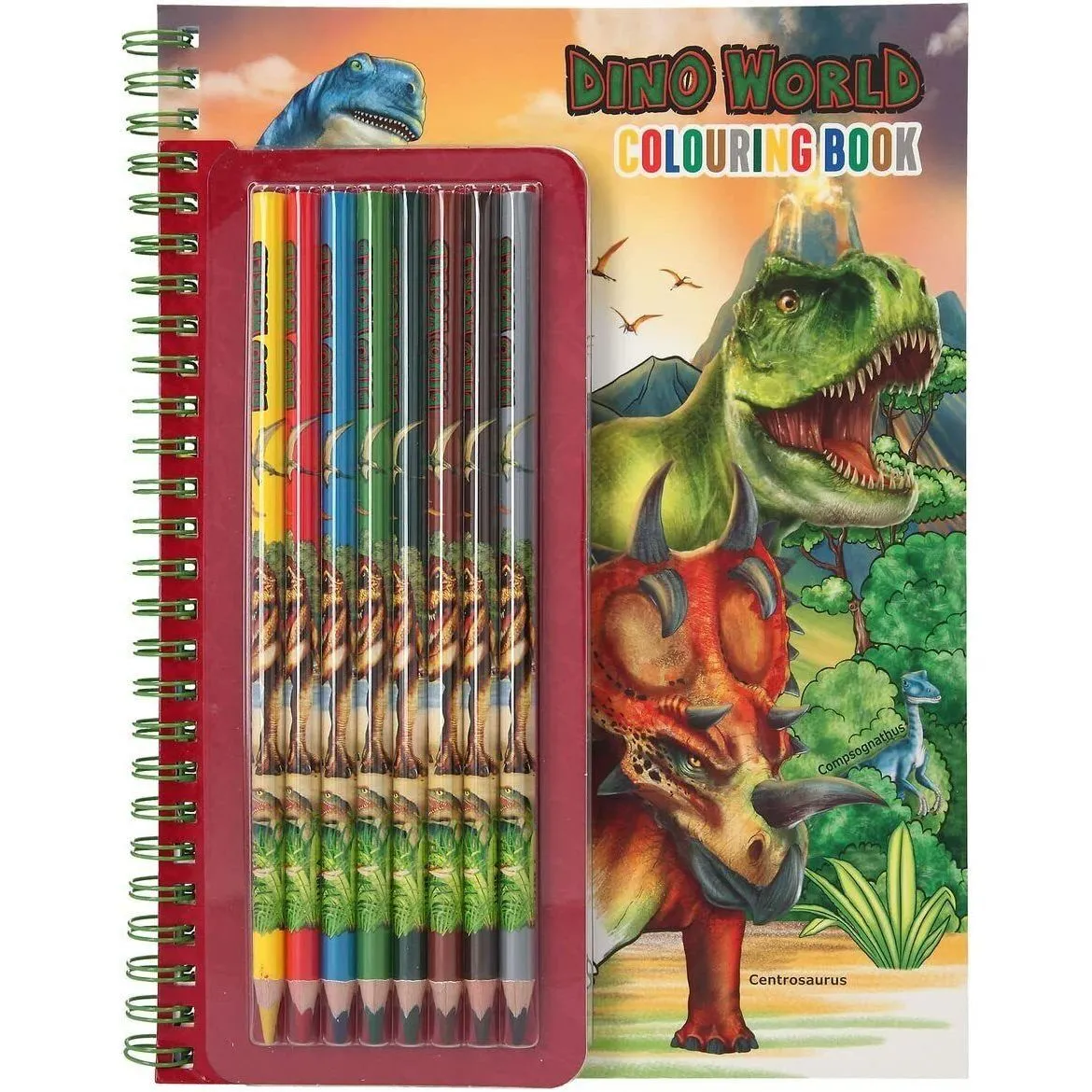Dino World Альбом для розфарбовування з олівцями (8шт), 0411385