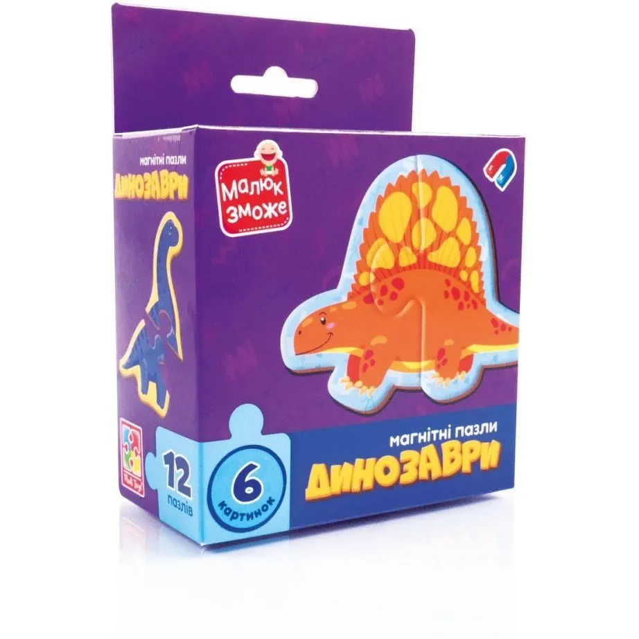 Гра розвиваюча Vladi Toys пазли магнітні "Динозаври" VT1733-01