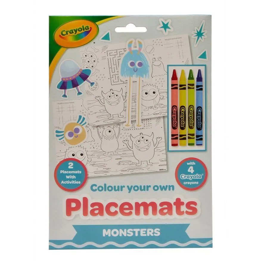 Crayola Підложки-розмальовки &quot;Монстри&quot; 2 шт з олівцями, 15755-B