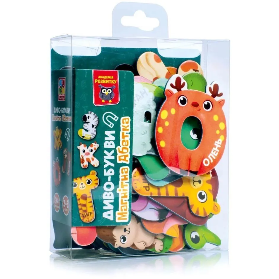 Гра розвиваюча  Vladi Toys магнітна. Диво-букви. Абетка. VT5411-18