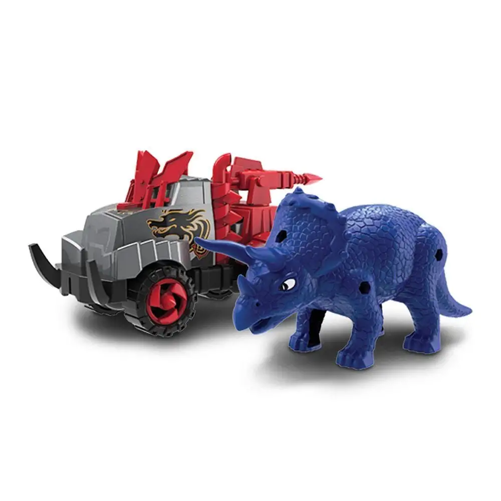 Ігровий набір "Машинка та динозавр Triceratops" blue