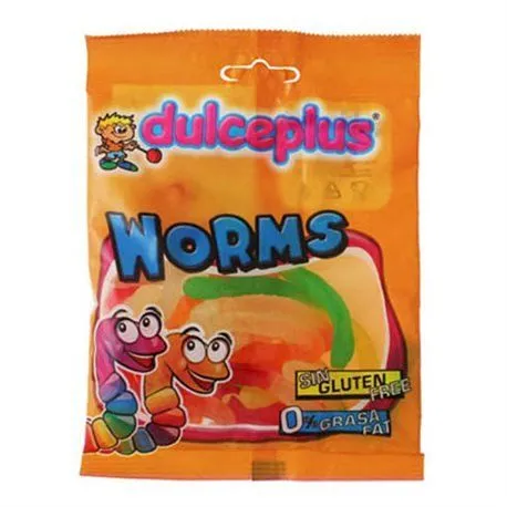 Цукерки жувальні &quot;Черв&#039;ячки&quot; без глютену 100 г, Dulceplus