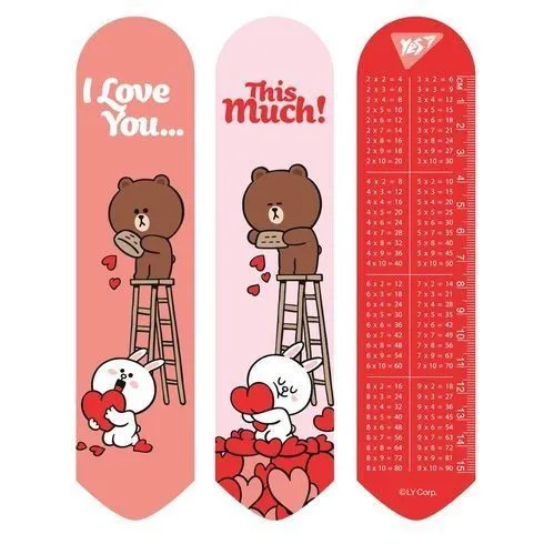 Закладинка 2D Yes &quot;Line Friends hearts&quot;