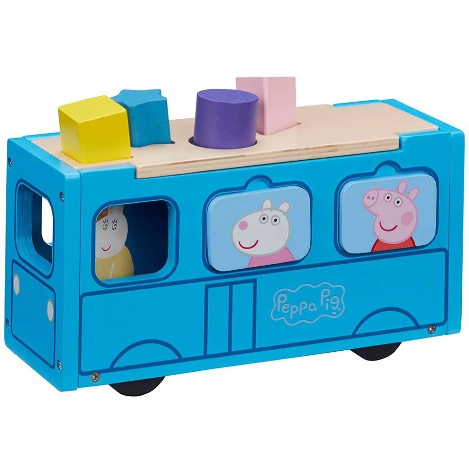 Дерев&#039;яний ігровий набір-сортер Peppa - Шкільний автобус Пеппи