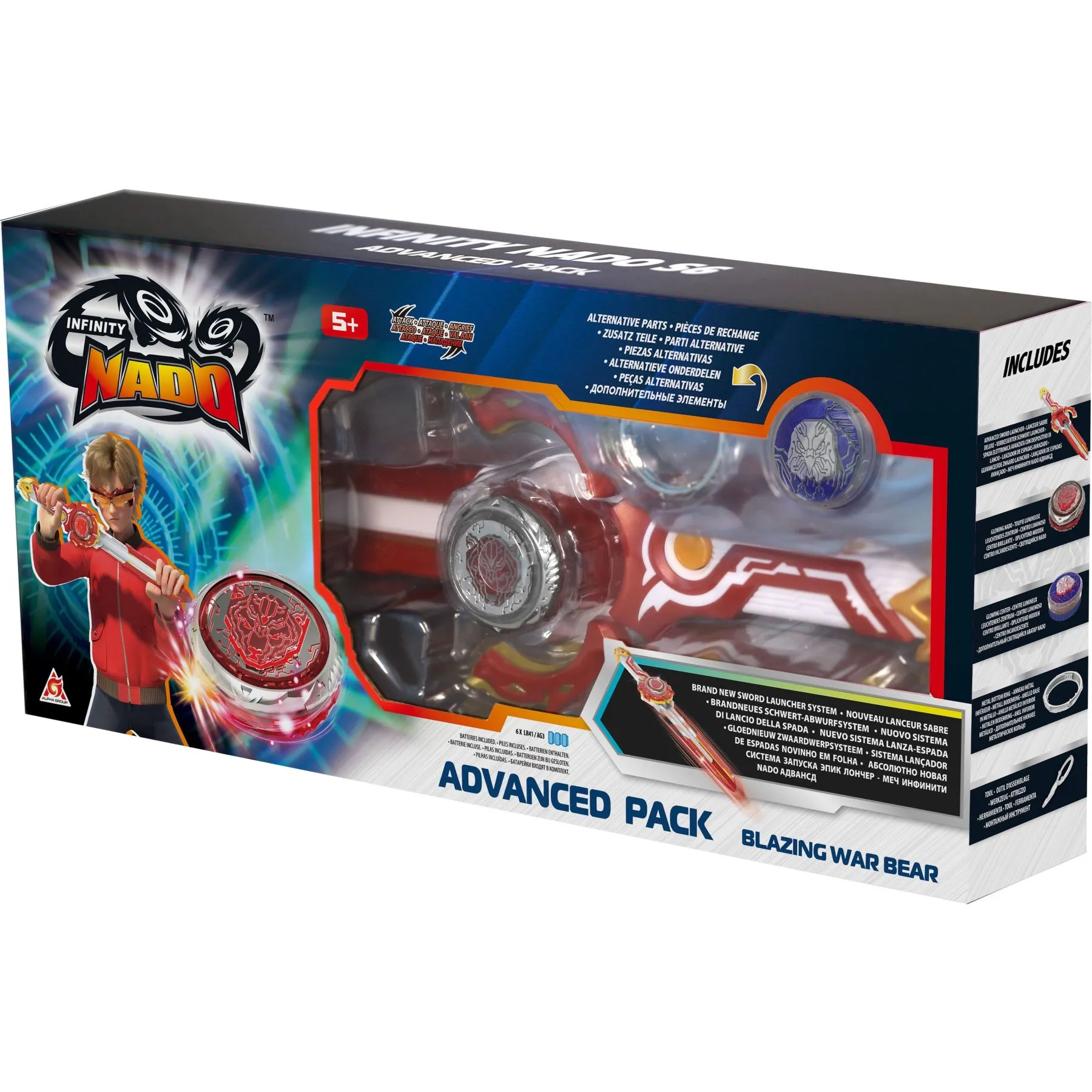 Дзиґа Infinity Nado VI серія Advanced Pack Blazing War Bear Палаючий Бойовий Ведмідь