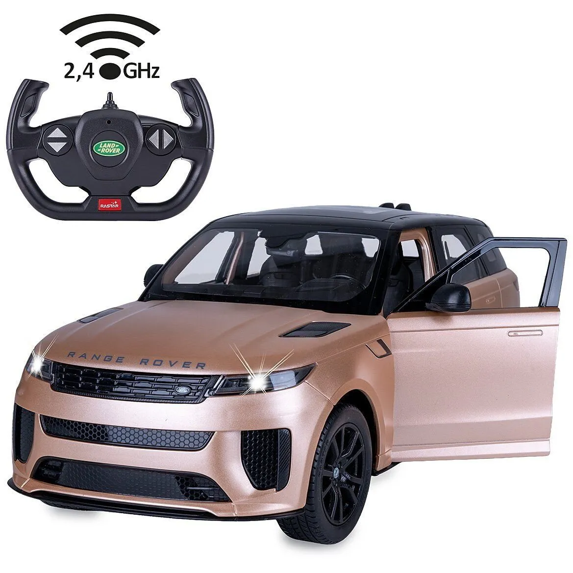 Авто-ль на р/к, д-рі/відч. Range Rover Sport SV 1:14, золотий, 2.4МГц
