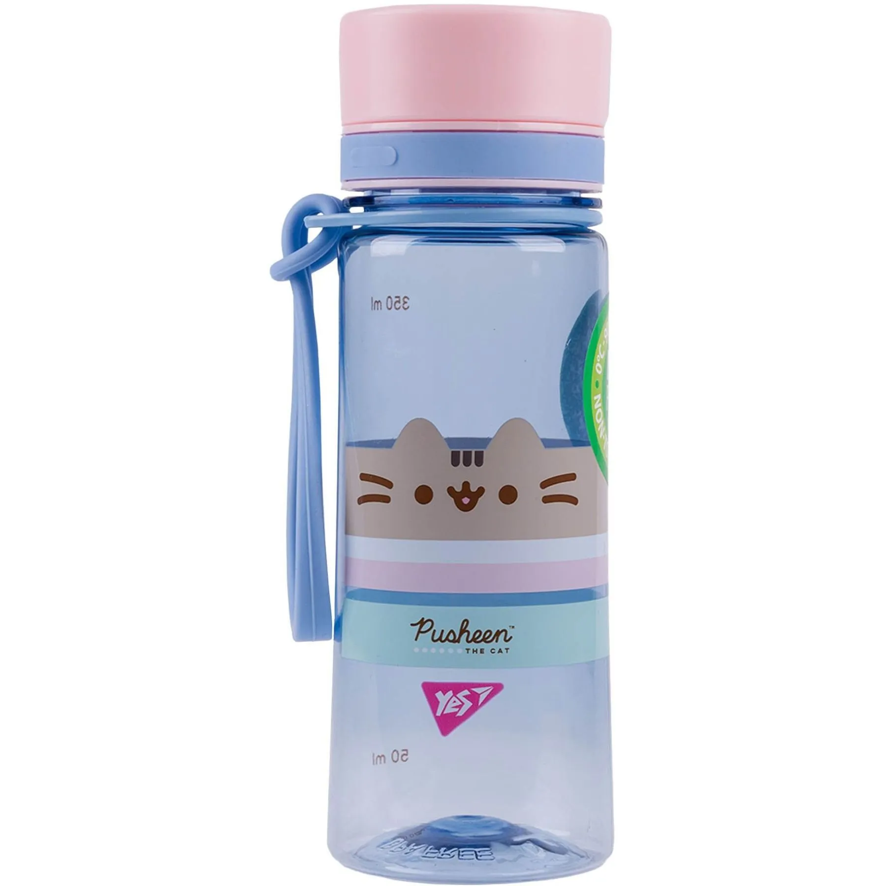 Пляшка для води Yes &quot;Pusheen&quot; 400 мл, блакитна