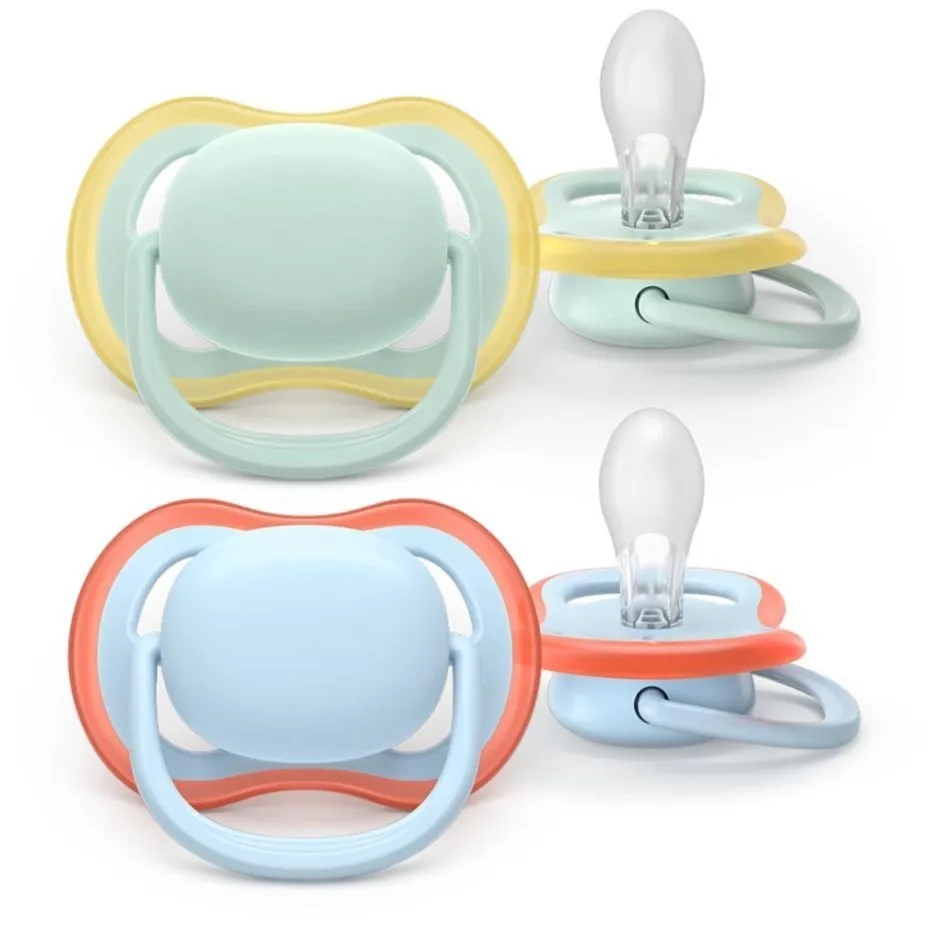 Пустушка  Avent  Ultra Air, 0-6 міс., 2 шт, дизайн для хлопчиків.