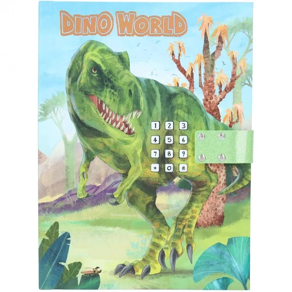 Dino World Щоденник з кодовим замком та мелодією, 0412141