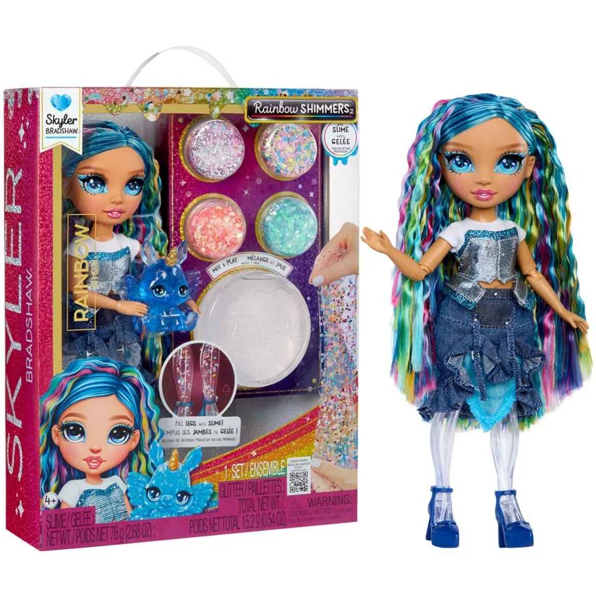 Ігровий набір з лялькою RAINBOW HIGH серії "Rainbow Shimmers" - СКАЙЛЕР (зі слаймом)