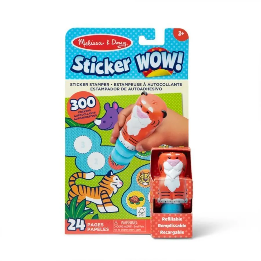 Melissa &amp; Doug. Sticker WOW: Набір з блокноту та штампу з наліпками [Тигреняk