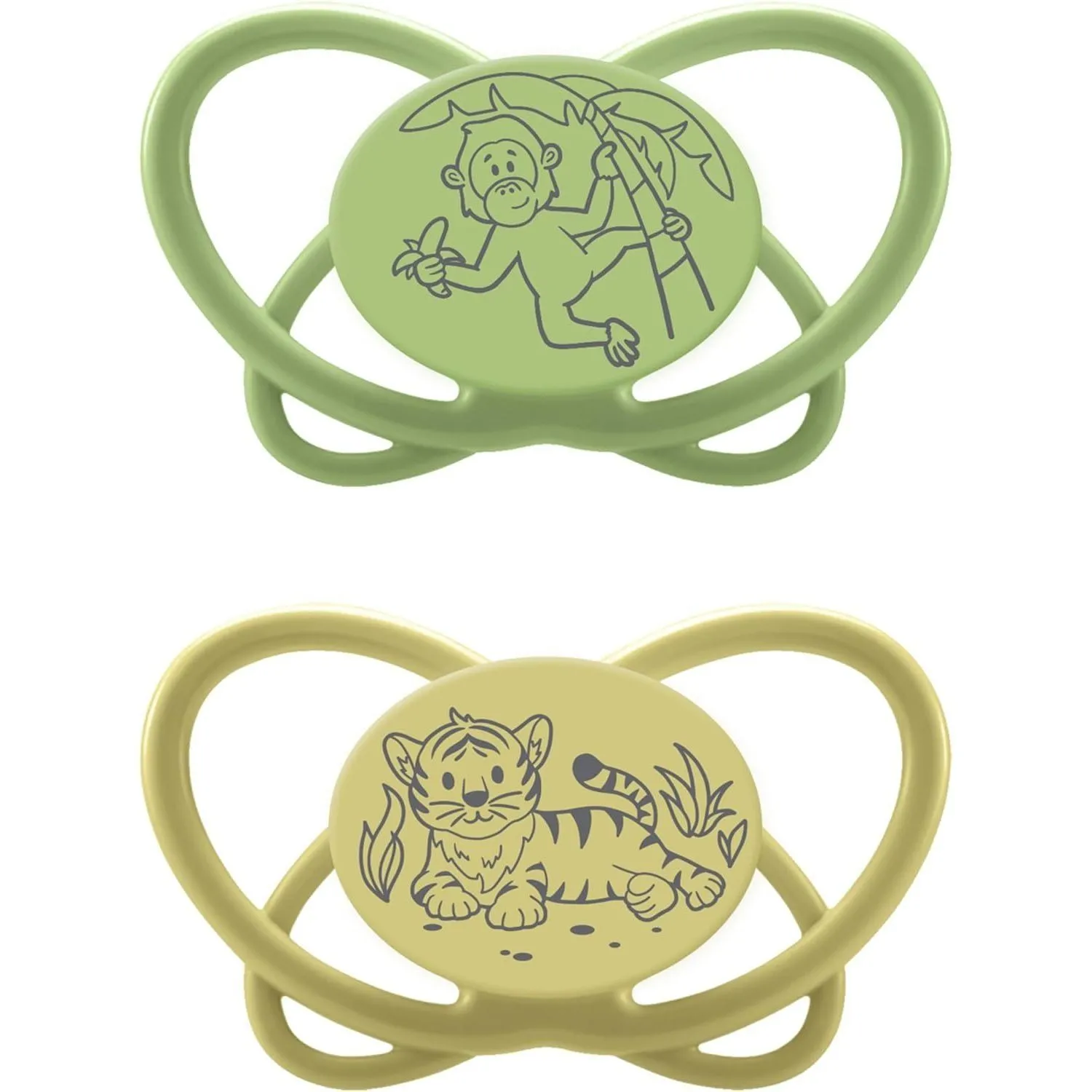 Пустушка кругла &quot;Мій метелик &quot; &quot;Зелена Серія&quot; (Зелений) (силікон) (від 0 до 6 місяців),(2 шт)/ NIP