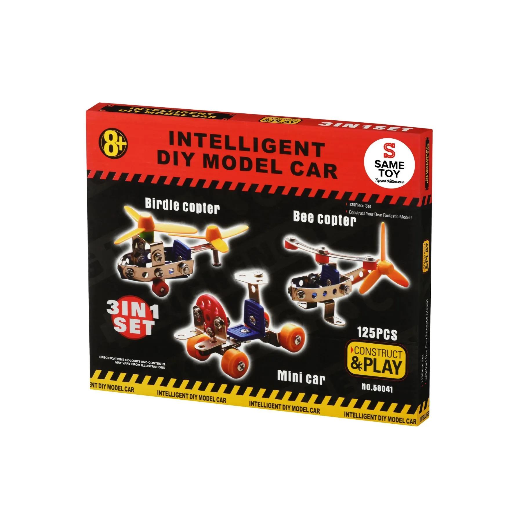 Конструктор металлический Same Toy Inteligent DIY Model Car 3в1 125 эл. 58041Ut