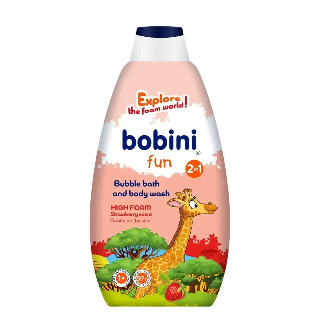 Піна для ванни та гель для душу 2 в 1 Полуниця ,500 мл.(1+) / "Bobini"