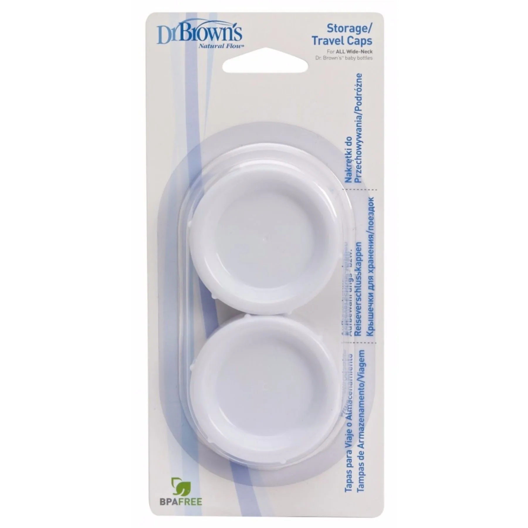 Тревел-крышечка Dr.Brown&#039;s для бутылочки с широким горлышком, 2 шт. в упаковке