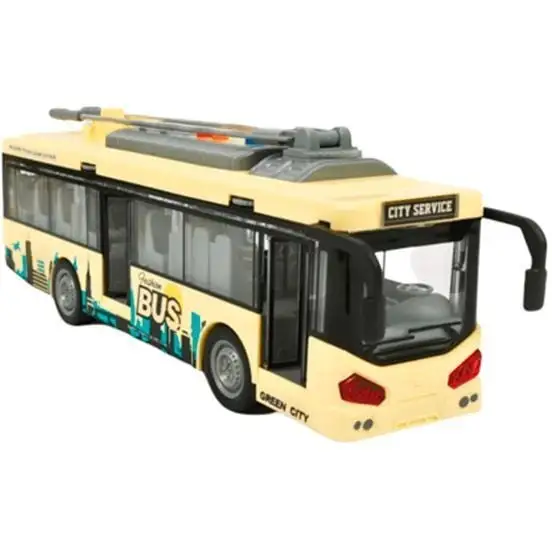 Іграшка DIY TOYS Тролейбус інерційний зі світл та звук ефектами, відчиняються двері