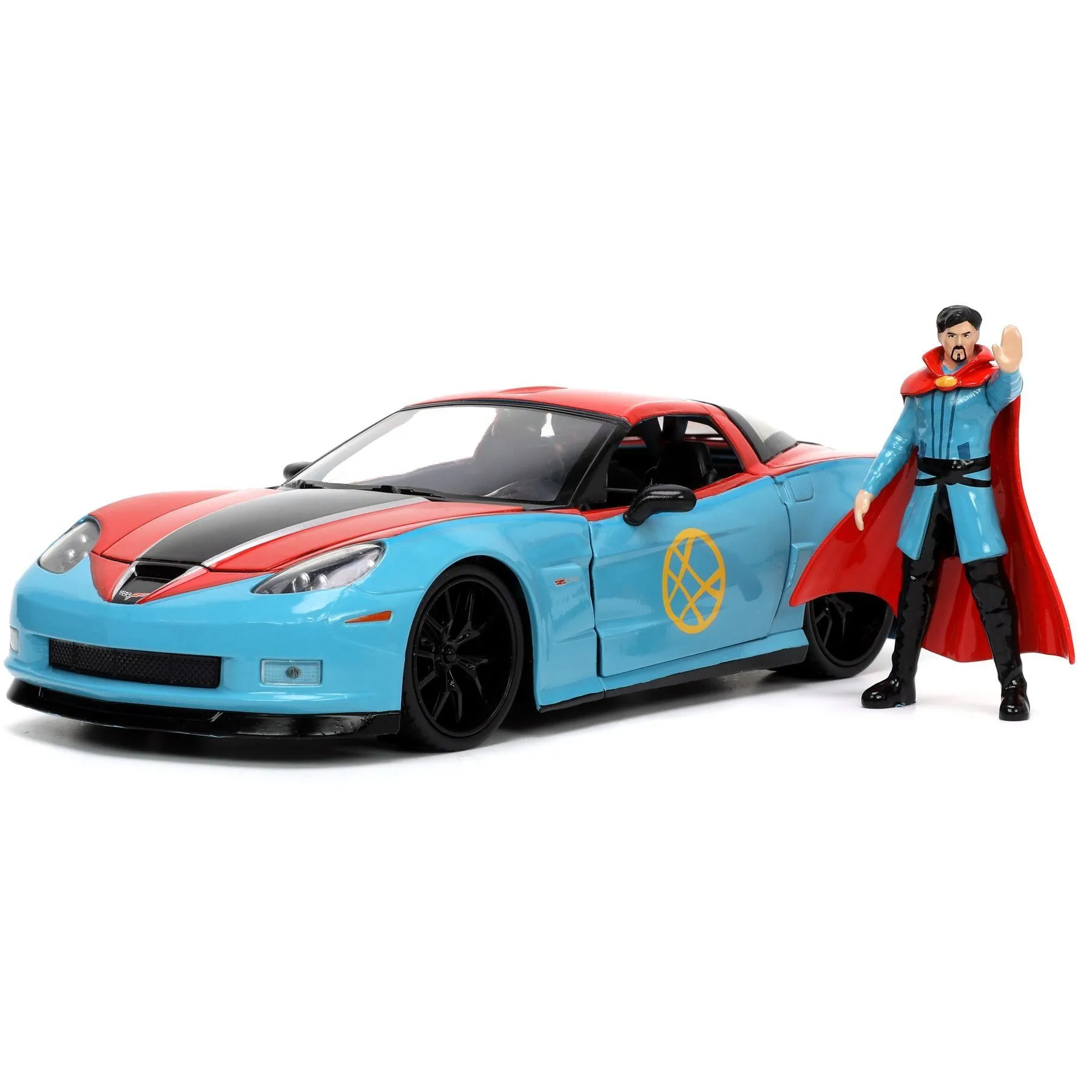 Машина металева Jada &quot;Марвел&quot;  Шевроле Корвет з фігуркою Доктора Стренджа, 1:24, 8+