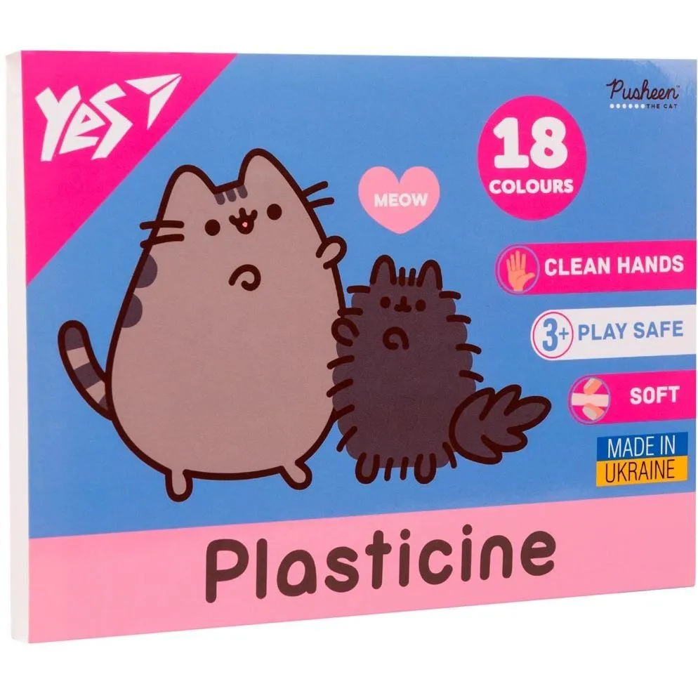 Пластилін Yes, 18 кол., 360г "Pusheen"