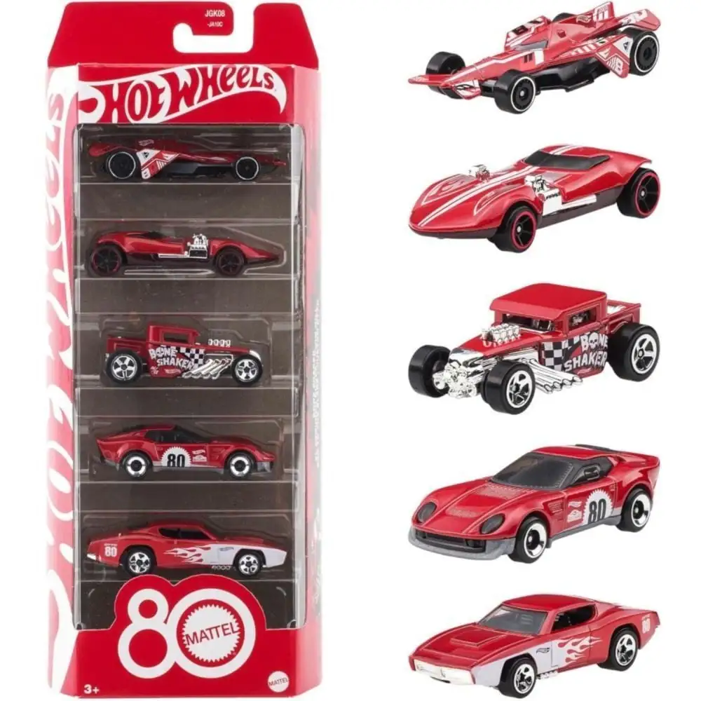 Набір з 5 базових машинок "80 років драйву Mattel" Hot Wheels