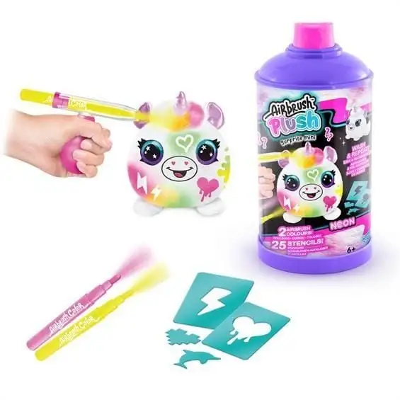 Ігровий набір-сюрприз DIY AIRBRUSH PLUSH - Неон міні