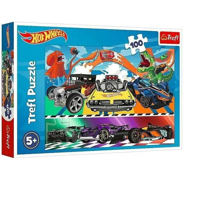 Пазли - (100 елм.) - &quot;Швидкісні авто&quot; / Hot Wheels/Trefl