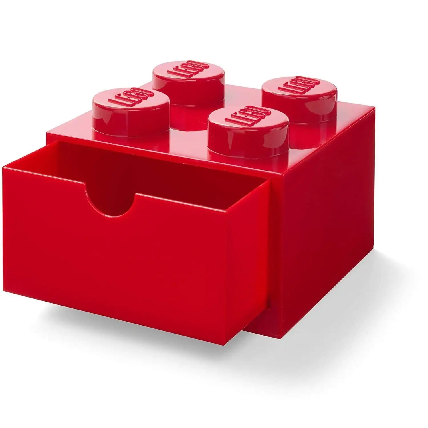 Чотирьохточковий червоний контейнер для зберігання Х4 Lego