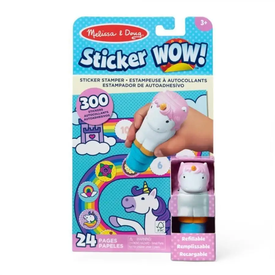 Melissa &amp; Doug. Sticker WOW: Набір з блокноту та штампу з наліпками [Єдинорігk