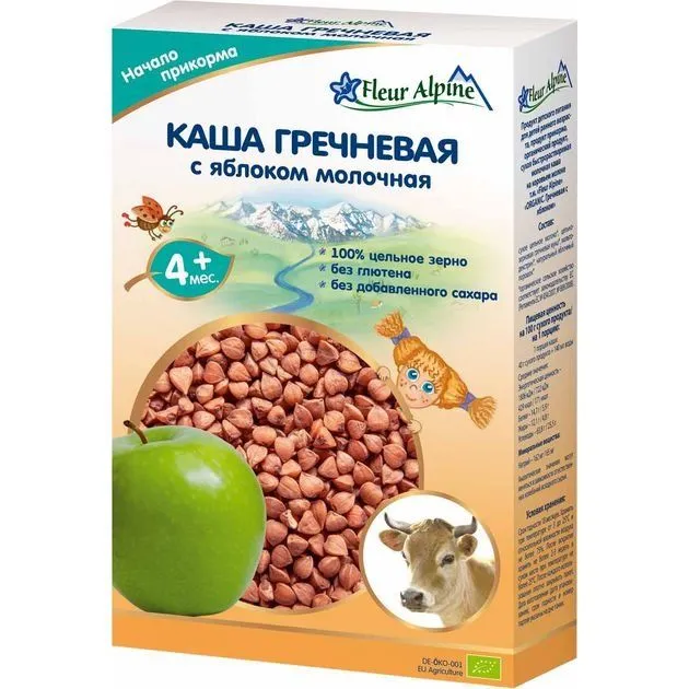 Дитяча молочна каша Fleur Alpine Organic &quot;Гречана з яблуком&quot; 200г