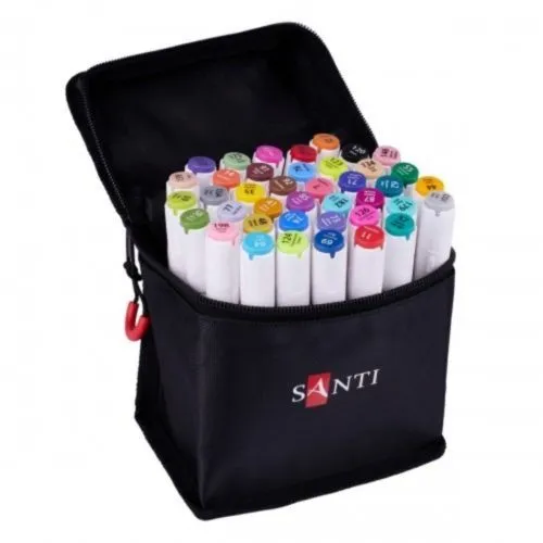 Набір маркерів SANTI, спиртові, у сумці, 40 шт