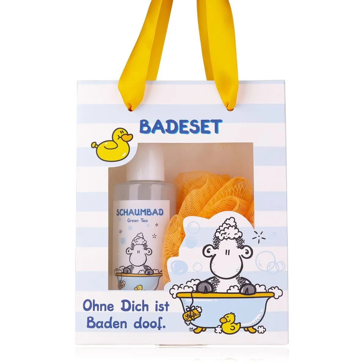 Набір д/ванни SHEEPWORLD у подарунковій сумці: 150 мл пінка д/ванни, 20 г неткана губка, аромат: Зелений чай