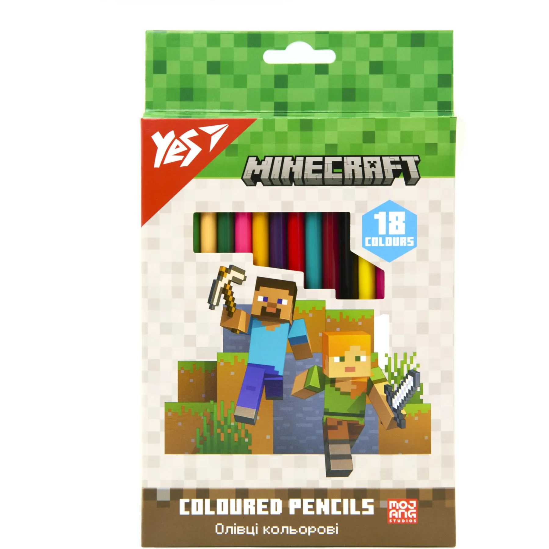 Олівці кольорові Yes 18 кол. &quot;Minecraft&quot;