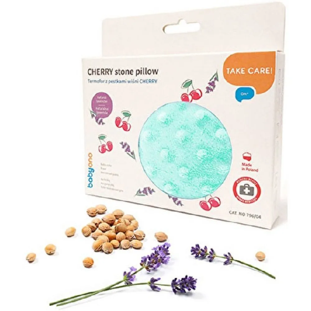 Грілочка з кісточок вишні та ароматом лаванди (13х16 см.) М&#039;ятний / &quot;Babyono&quot;